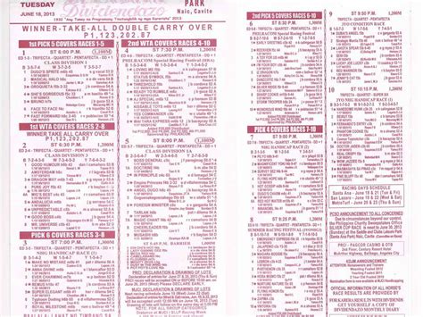 dividendazo race program today